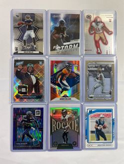 Football Card Lot - Chris Olave Jonathon Brooks Brandon Aiyuk Williams RC Lot 9pc