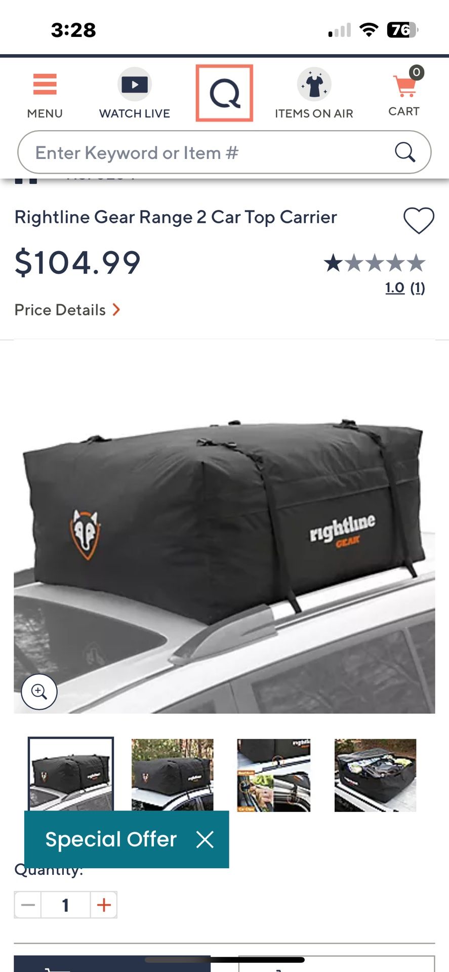 Rightline Gear Range 2 Car Top Carrier