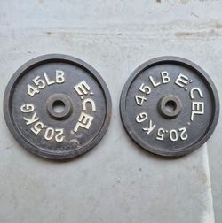 Pairs of 45 pound Olympic plates