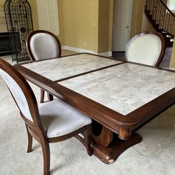 Beautiful dining set with marble top 