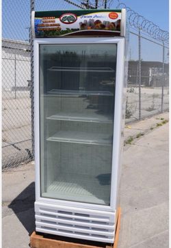 GLASS DOOR Display Freezer Vertical Commerical Meat Food 15.86 Cu ft Ice Cream