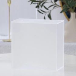  Frosted Acrylic Wedding Card Box with Slot, Thick DIY Large 10x10x5.5 inch w/ No Print, Wedding Receptions Wishing Well Money Box, Birthday, Memory B