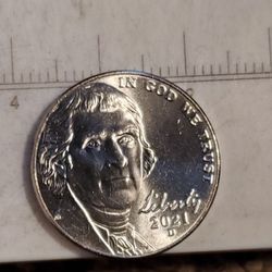 2021 D Nickel  Error 