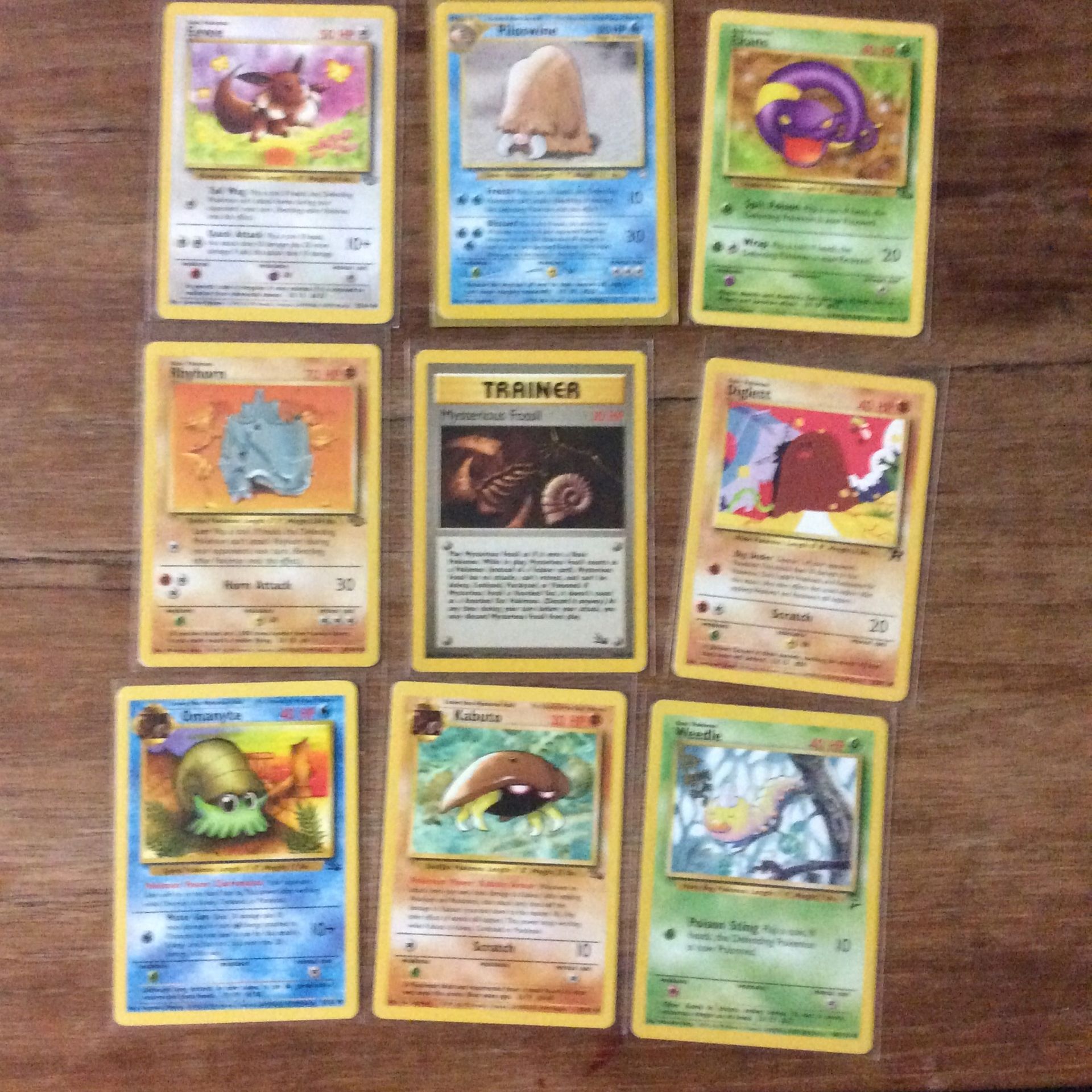 9 1999 Pokemon Cards