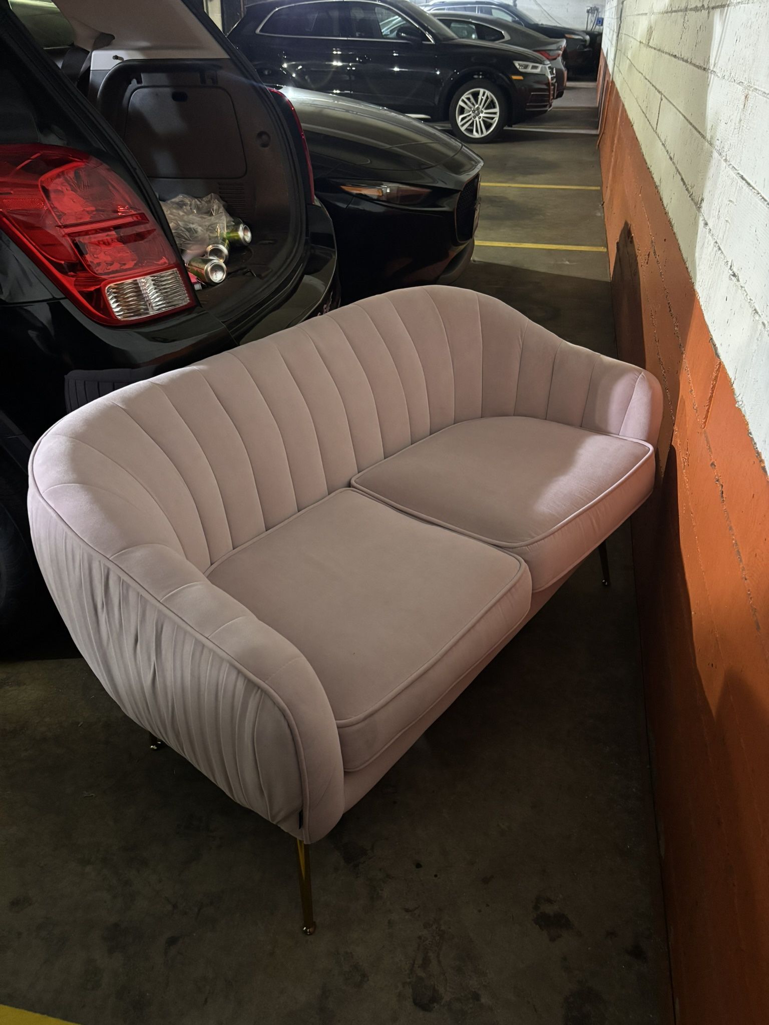 Pink Velvet Wayfair Loveseat