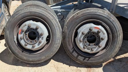 4) Goodyear 225/70R19.5 G G647 RS tires 19.5" PLEASE READ 225 70 19.5 commercial truck tire
