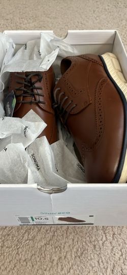 NEW!! Men’s Sonoma Casual Brown Cognac Shoes, 10.5