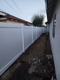 White Vinyl Fence 