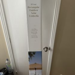 11 Foot rectangular Outdoor Solar Umbrella 