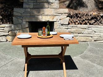 Teak outdoor dining table liquidation