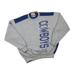 VINTAGE STARTER DALLAS COWBOYS SWEATSHIRT LARGE L MENS CREWNECK PULLOVER AIKMAN