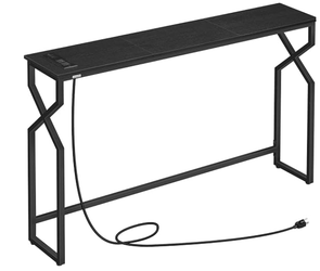 9.4" Narrow Console Table with Charging Station