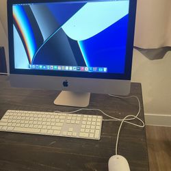 2017 Apple iMac 21.5-inch 4K Retina display 8gb Ram 256gb Ssd  Ventura macOS. Apple Wired Keyboards And Mouse.  Works Great