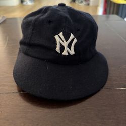 Vintage Cooperstown Coll Roman Pro NY Yankees Wool Fitted Hat 7 1/4 Short Brim