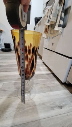 Tall Large Leopard Print Vase