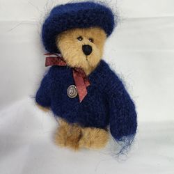 Vintage Boyds Bear Plush Kayla Mulbeary/Mulberry #913941. Fuzzy Sweater. 6”.