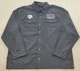 Colosseum Mens Size XXXL Gray Texas A&M Aggies Button Up Shirt