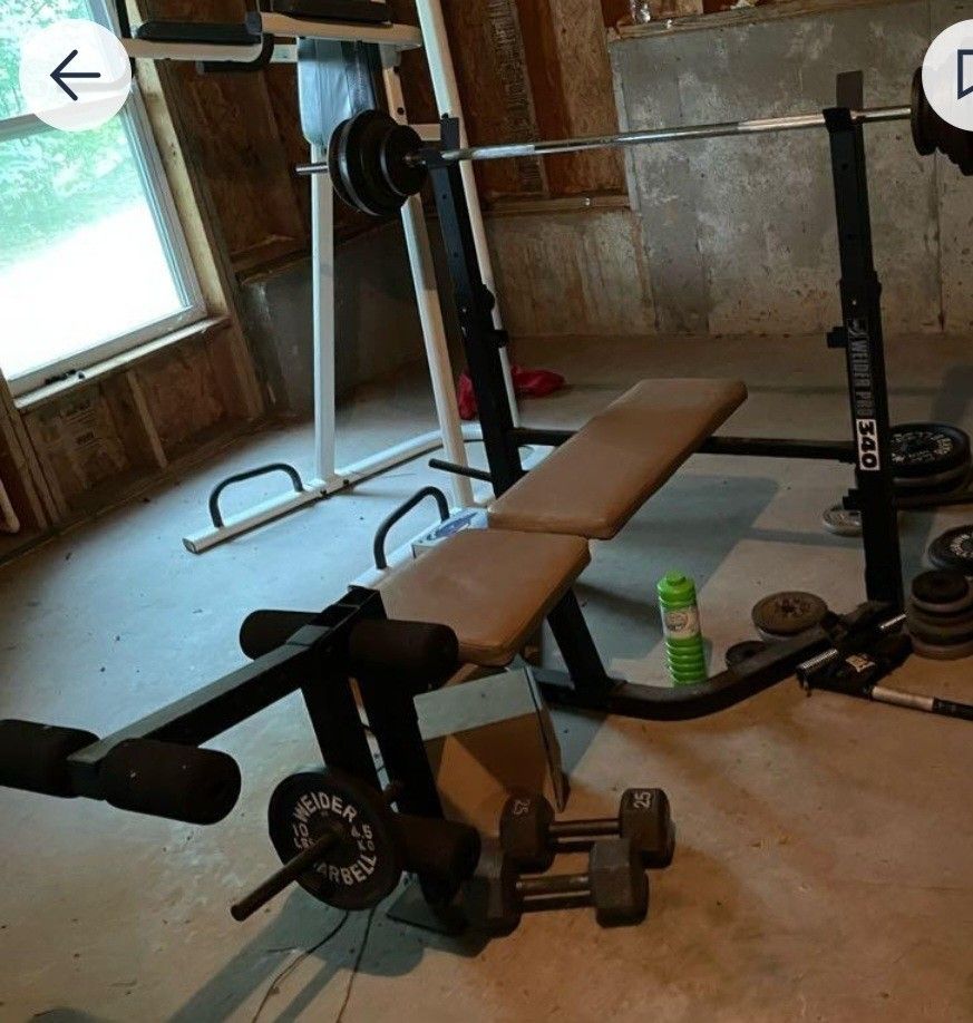 Weight Bench + 288lbs of Weights