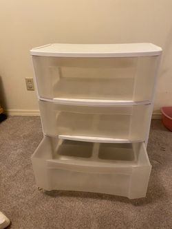 White Sterlite three drawer storage