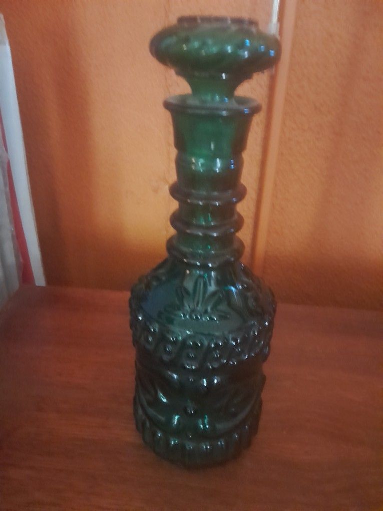 Mid Century Modern Glass Genie Bottle Danish Modern