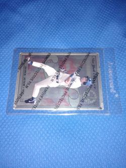 Old 1996 Leaf Steel Derek Jeter Baseball Card #40 with protective film -