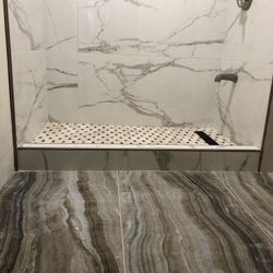 kitchen cabinets and bathroom 