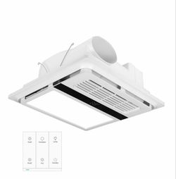 All-In-One Bathroom Heater Fan With Light