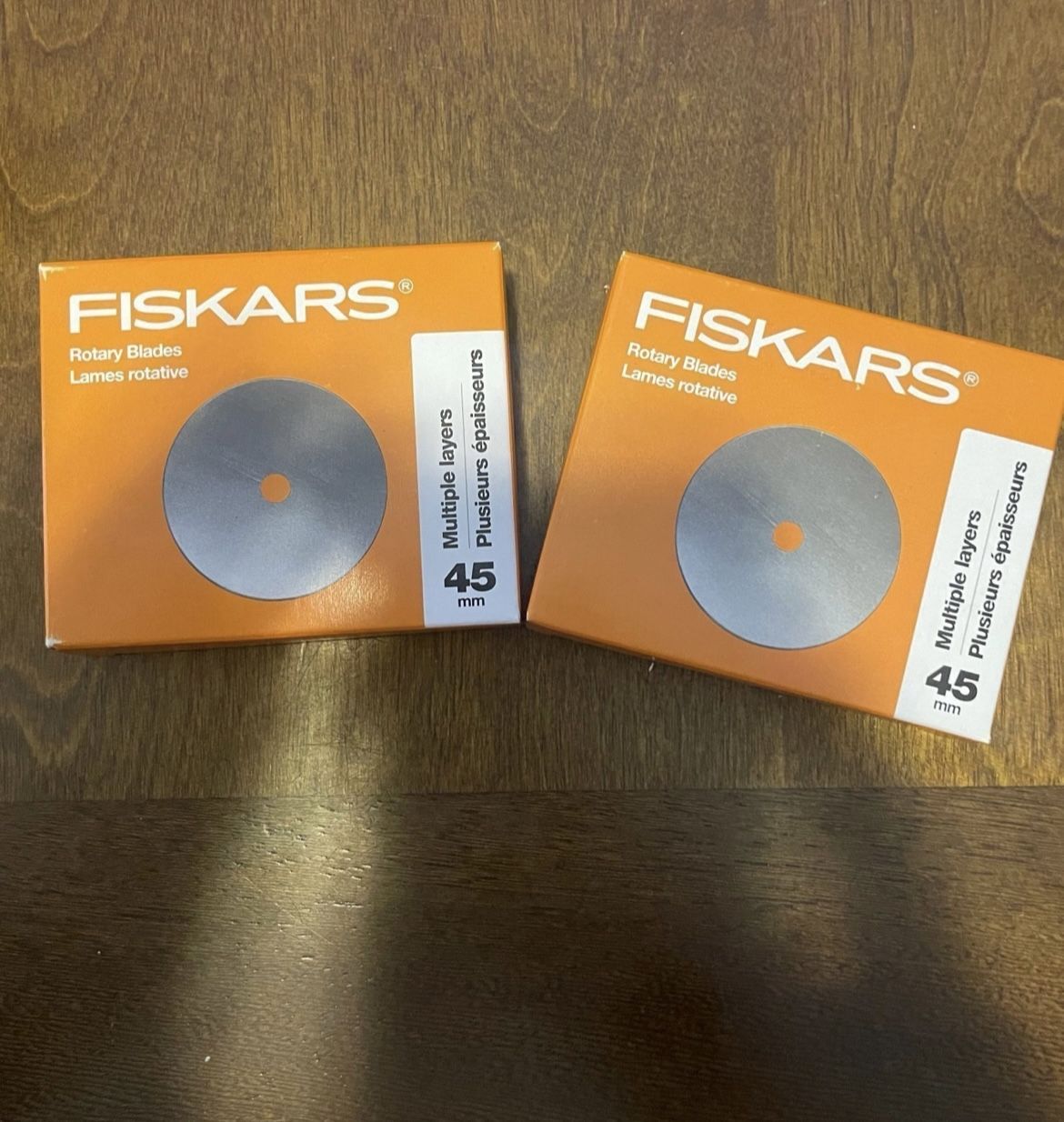 Fiskars 45mm Rotary Blades - 10 Blades - 2 Packs of 5