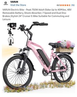 Pink electric bike