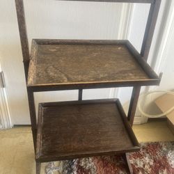 2 Tier Wooden Folding Shel