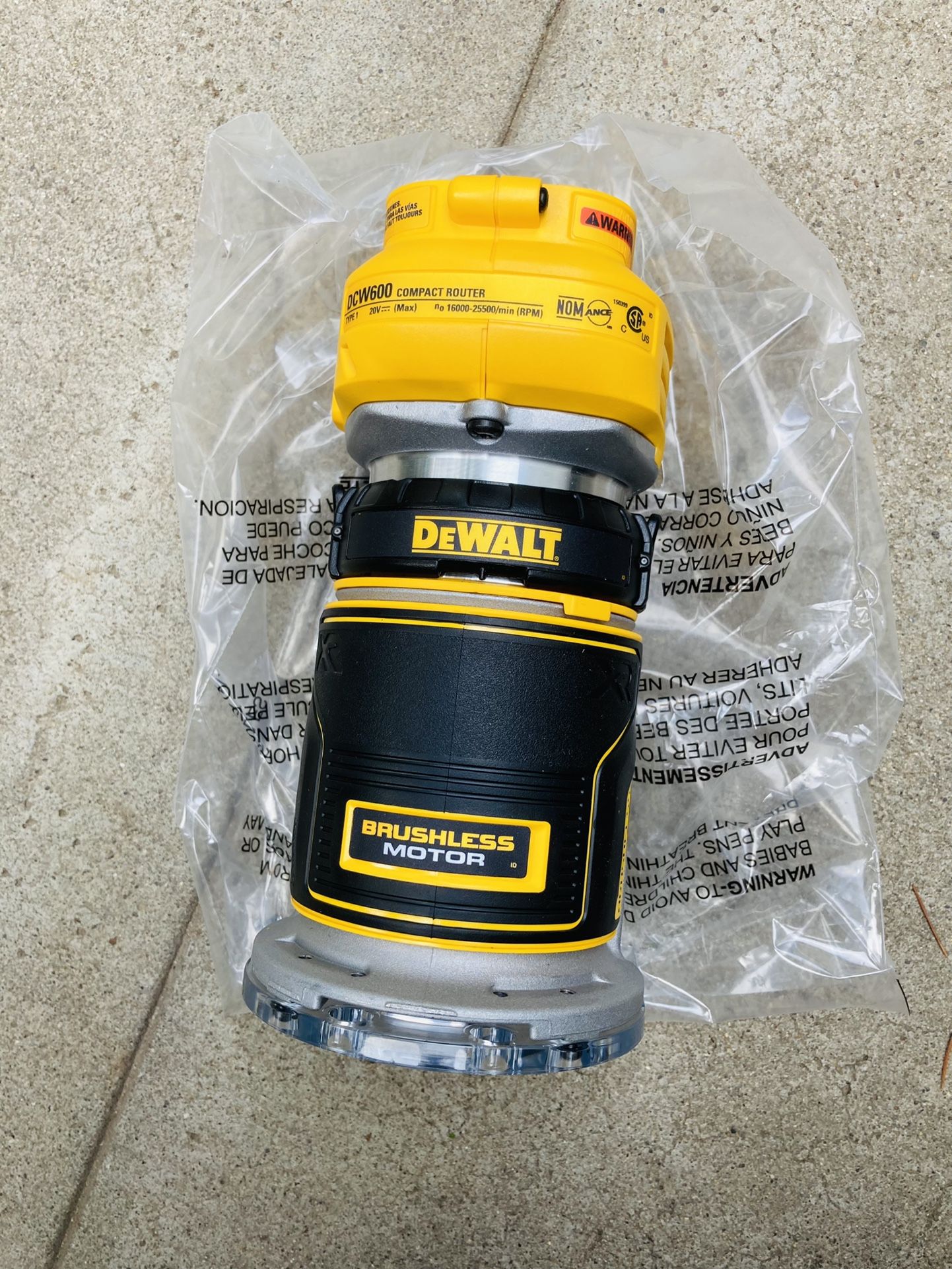 New DeWalt XR 20v Brushless Router (Tool Only)