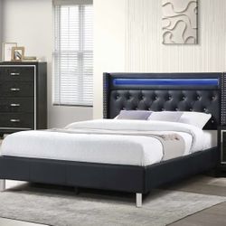 Queen Size Bed Frame With Pillow Top Mattress Included 