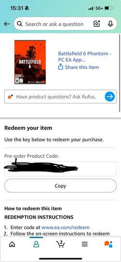 Battlefield, six phantom edition Pre Order Edition