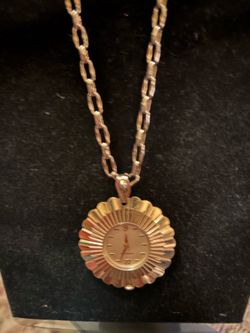 Caravelle bulova Gold-Tone Pendant Watch Necklace
