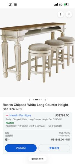 Counter table with bar stools