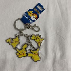 Pokemon Metal Keychain Pikachu Key Chain Keyring