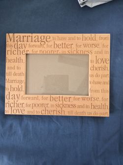 Marriage Vows Wooden Picture Frame 3.5