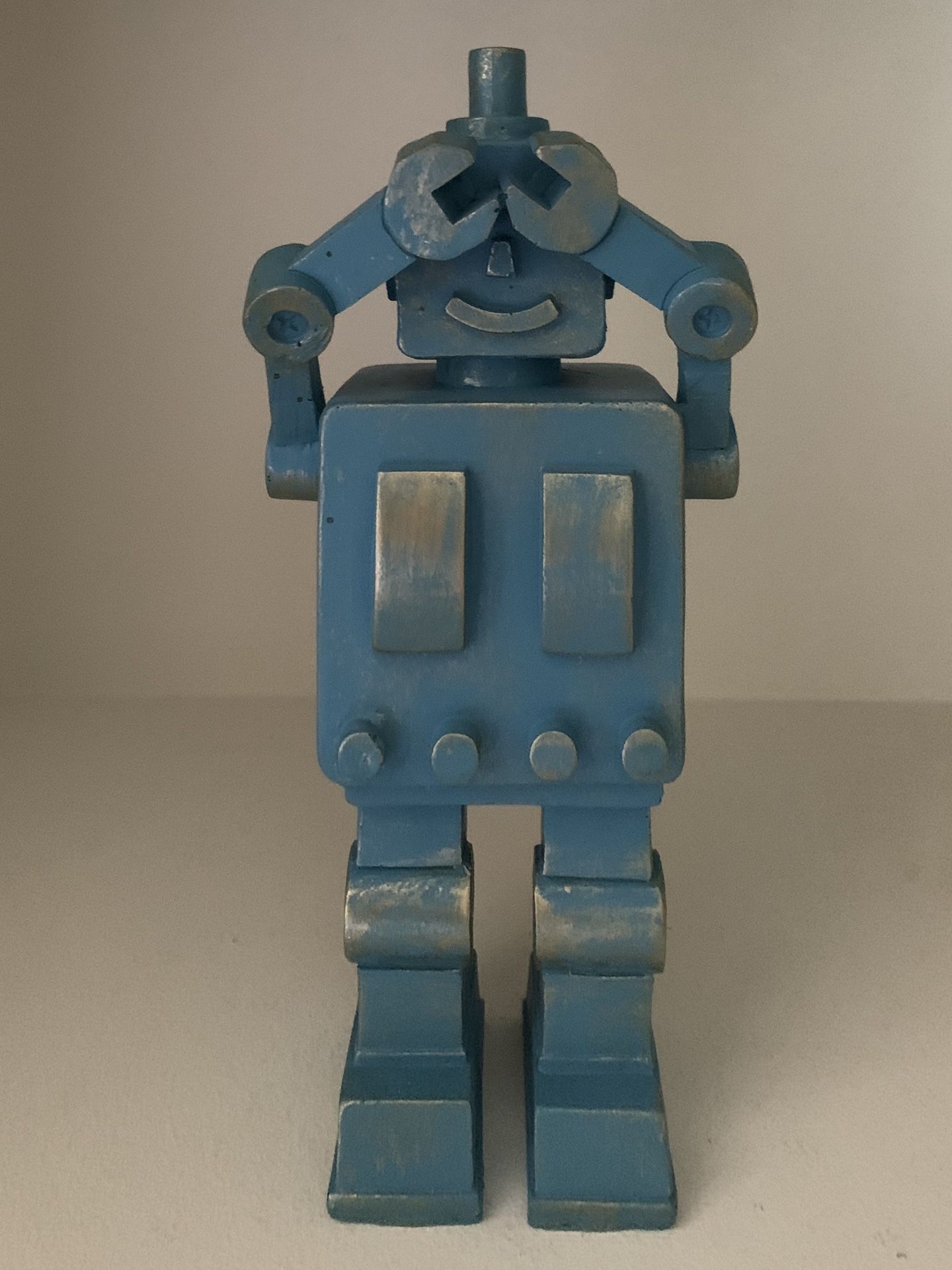 Blue decorative robot