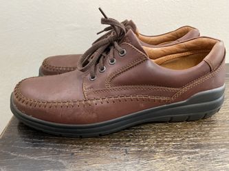 ECCO Mens SIZE EUR 45 Brown Vegetable Tanned Leather Walking Shoes