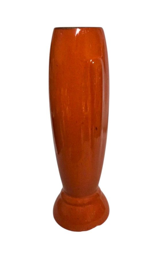Frankoma #43 vintage orange art deco bud vase