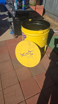 Yellow Metal Barrel Cooler with Bottle Opener