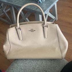 Beige Coach Crossbody Bag