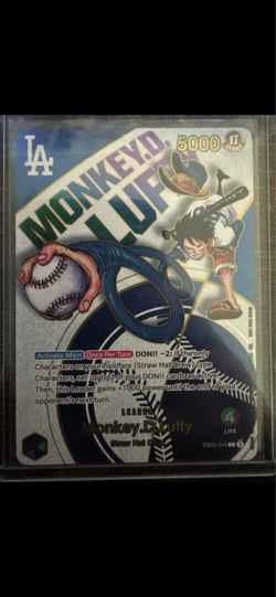 MONKEY D LUFFY CARD FOR SALE ONE PIECE DODGERS EXCLUSIVE