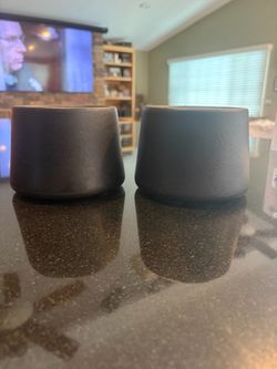 2 artificial plant pots