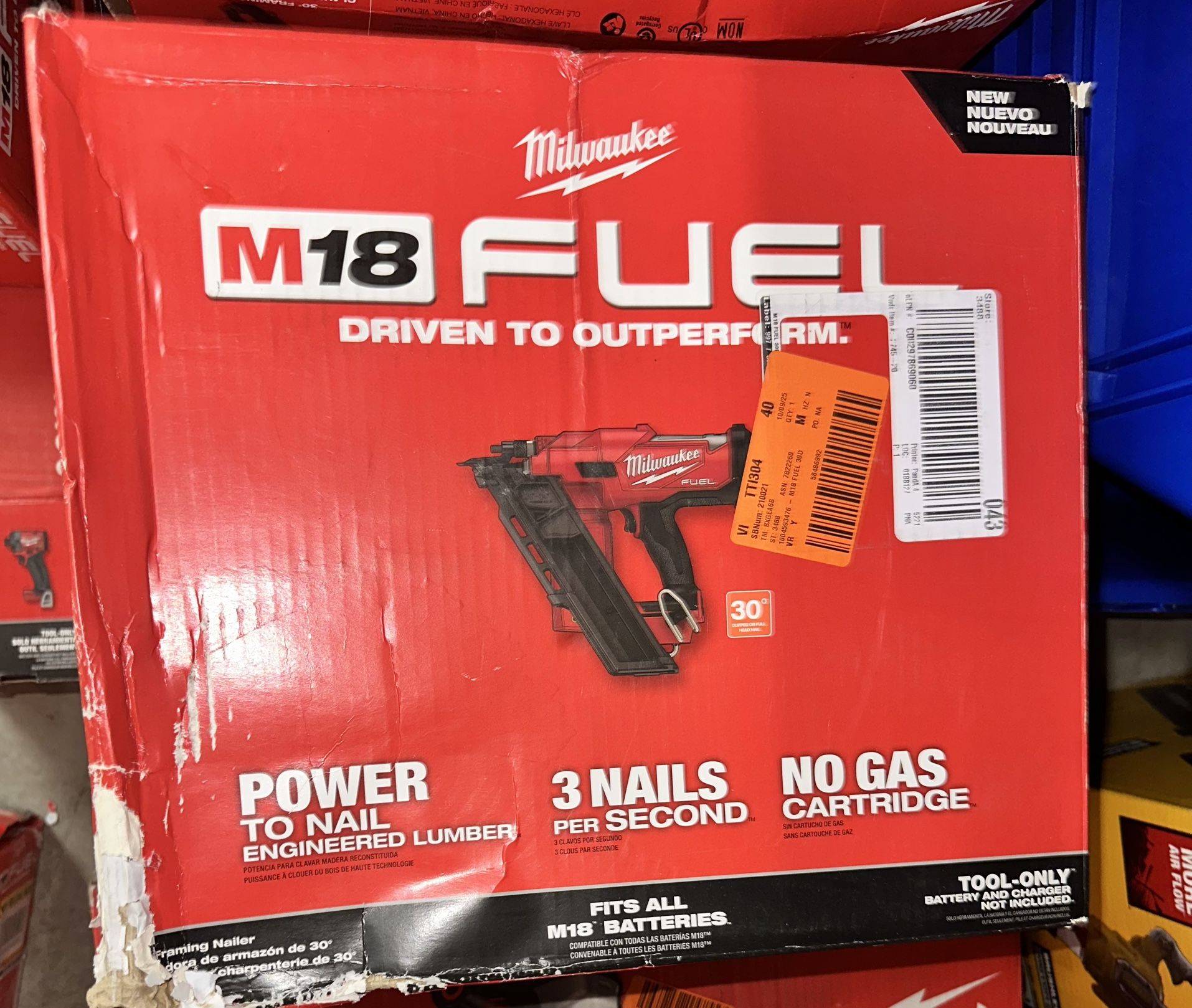 Milwaukee 30 deg M18 Brushless Cordless Framing Nailer (Tool-Only)