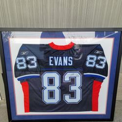 Buffalo Bills Lee Evans Signed And Framed Jersey