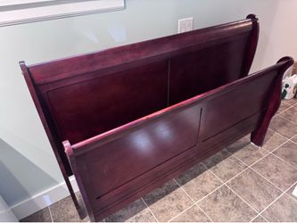 Cherry queen sized bed frame