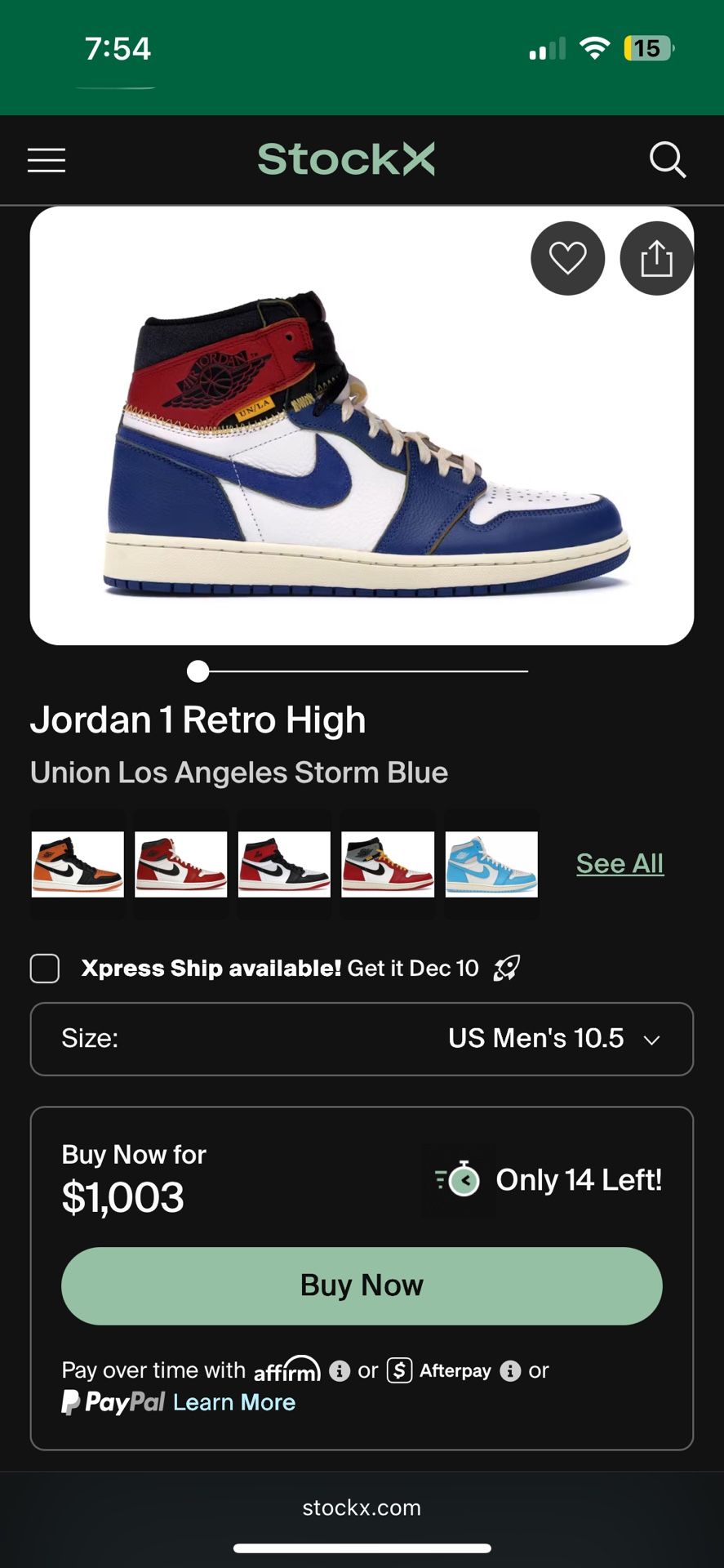Union LA Jordan 1