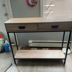 Fire place with heater and entry table