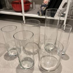 Wedding Glass Vases (6 Total) 